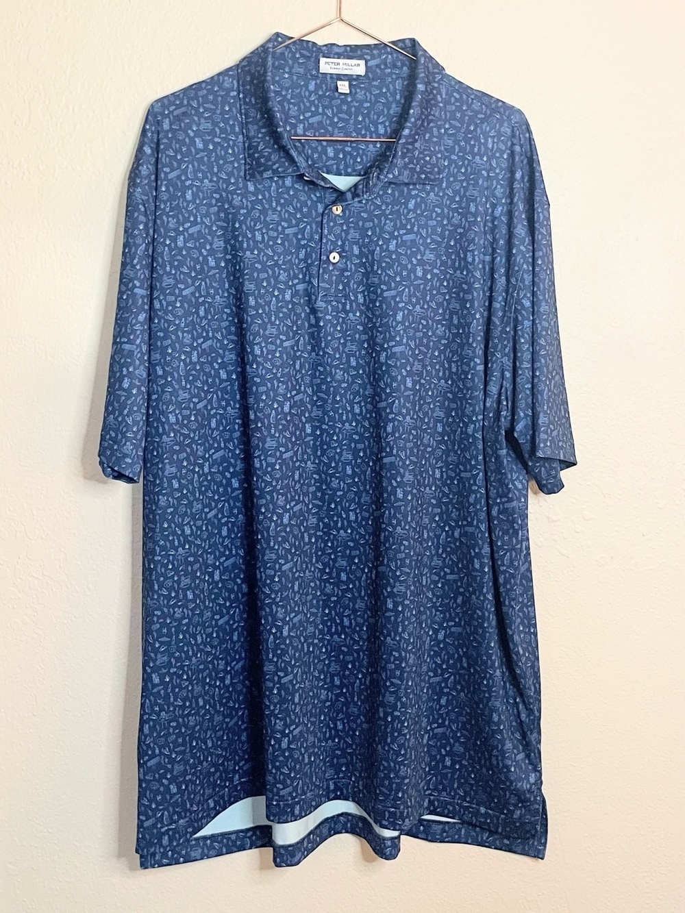 Peter Millar SWAG Golf Summer Comfort Polo XXL MF23EK26S Las Vegas Badlands - Picture 2 of 9